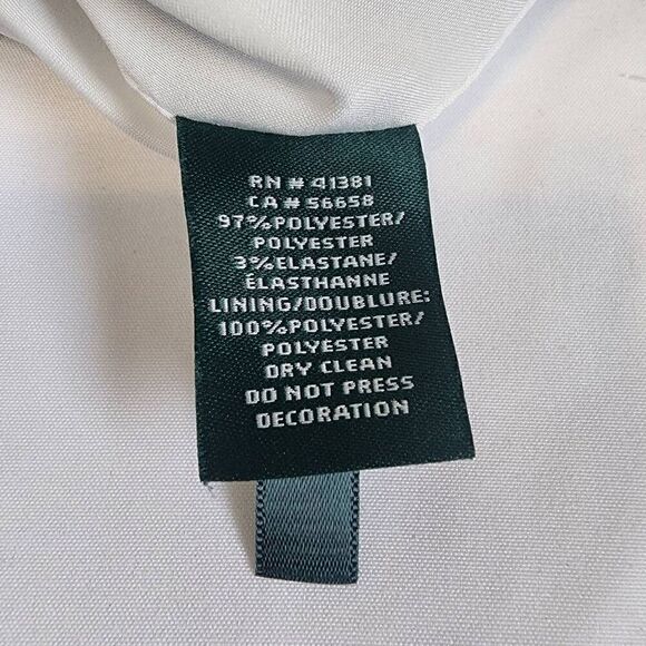 Lauren Ralph Lauren Sleeveless Floral Print Blue/white Sheath Dress Size 8 G13 - Picture 11 of 12